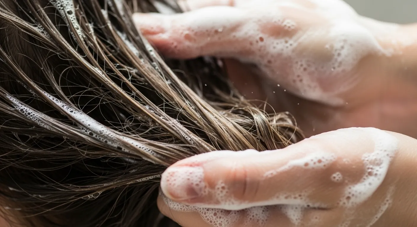Shampoo para cabelo seco com ingredientes hidratantes em prateleira de farmácia brasileira