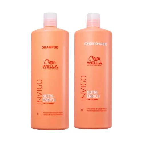 Kit Wella Invigo Nutri-Enrich para Cabelo com Shampoo e Condicionador 2L